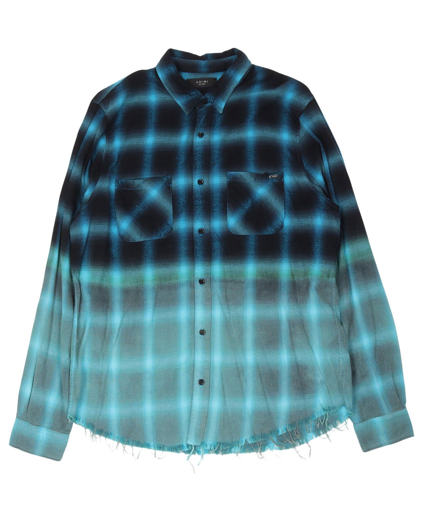Gradient Plaid Pocket Shirt