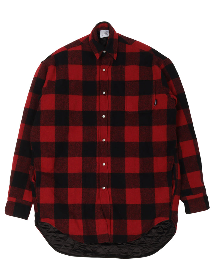 Oversized Quilted Flannel Shirt