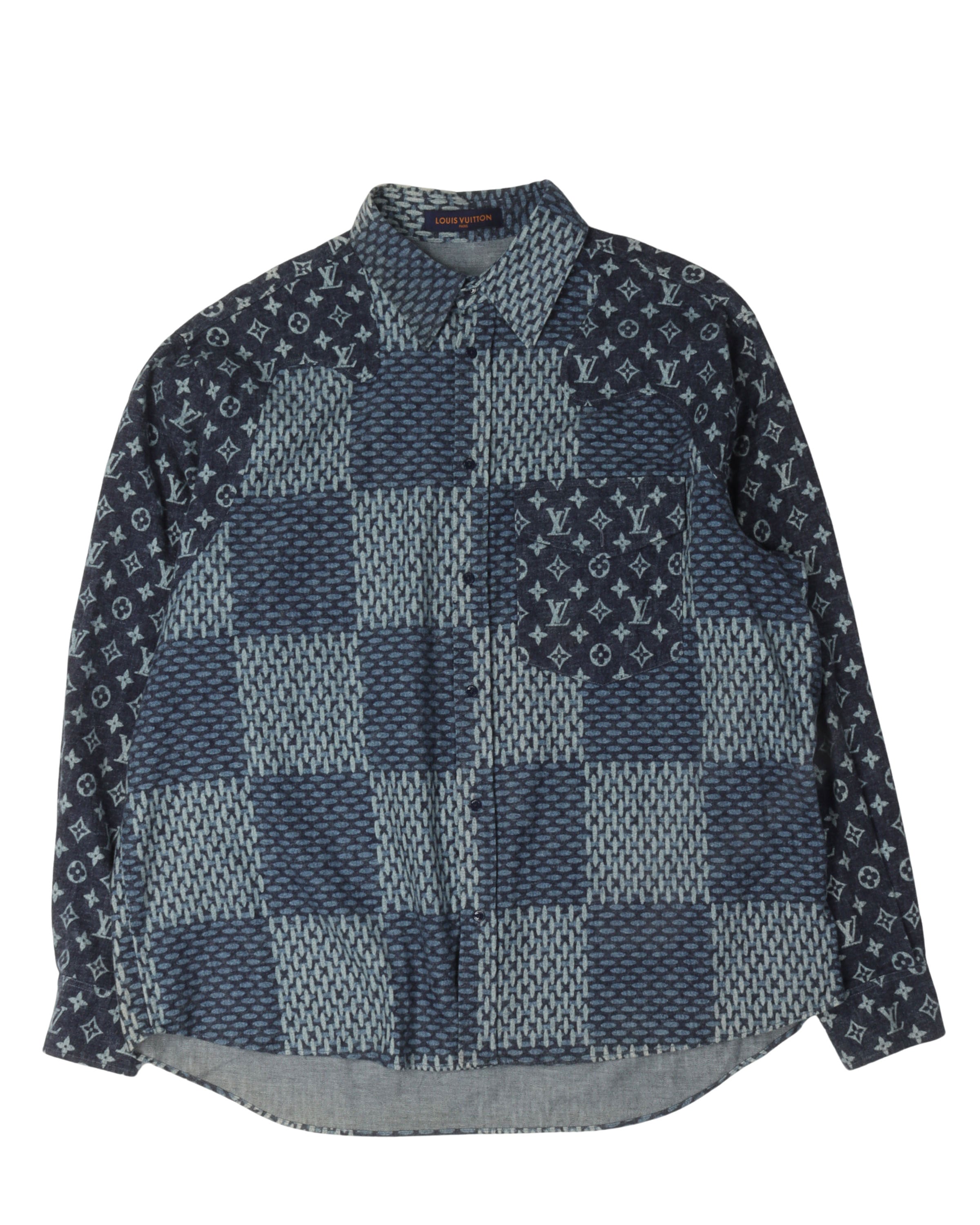 Nigo Monogram Waves Giant Damier Flannel Shirt