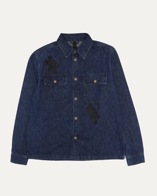 Cross Patch Denim Work Dog Shirt