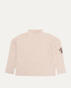Cross Patch Mock Neck Sweater