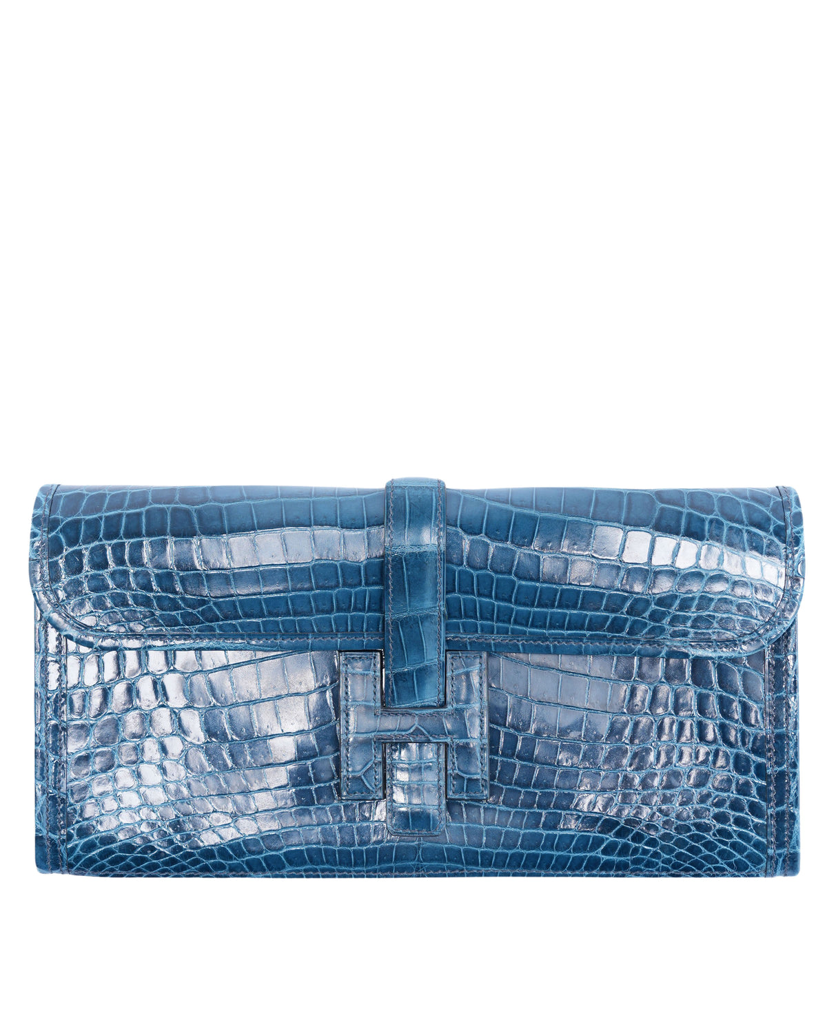Blue Roi Niloticus Crocodile Jige Duo Clutch
