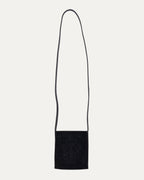 Suede Vine Dagger Crossbody Pouch