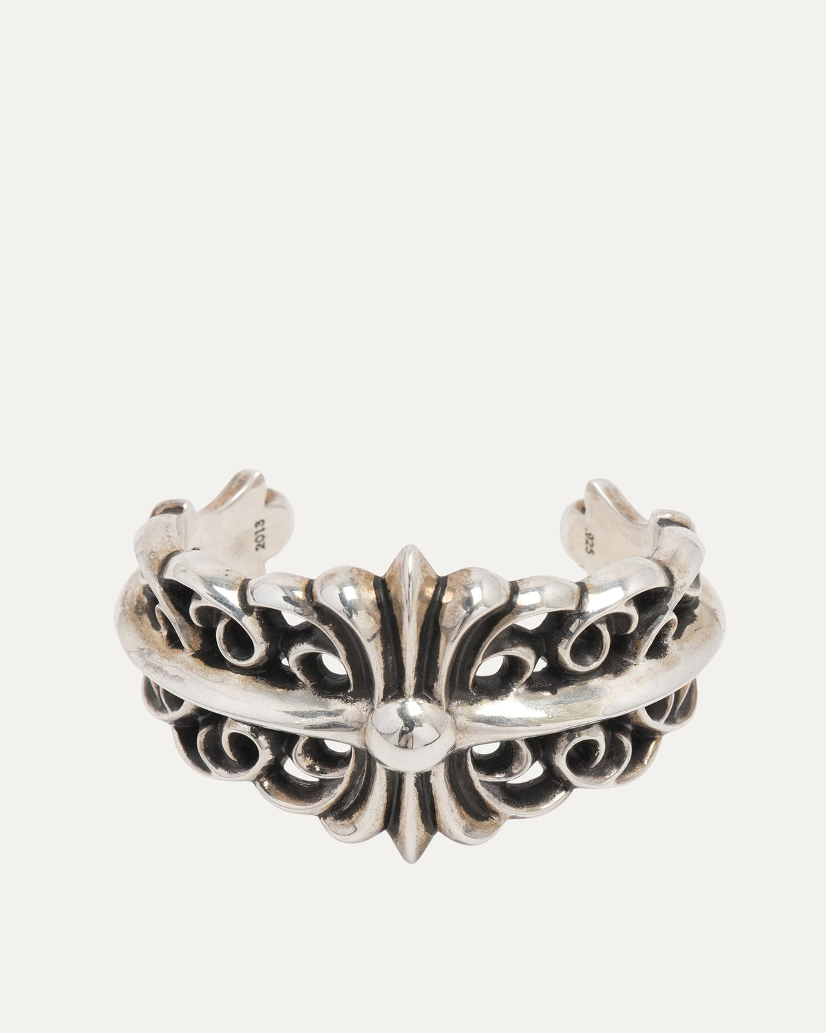 Floral Cross Cuff Bracelet