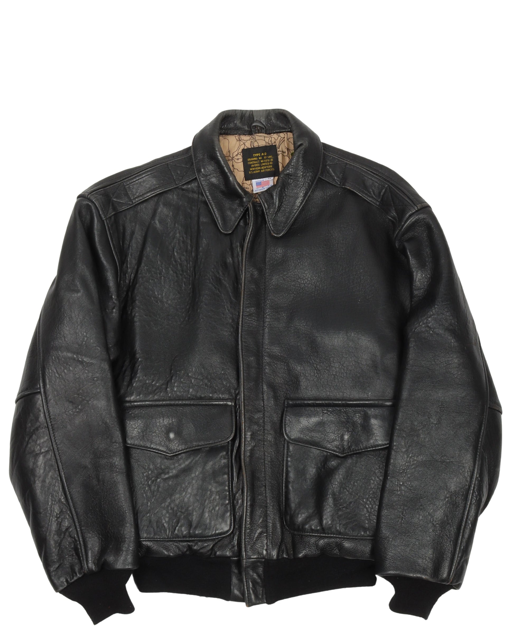 a-2 backpack leather averix Vintage Avirex Type A-2 Leather Bomber Jacket – Justin Reed