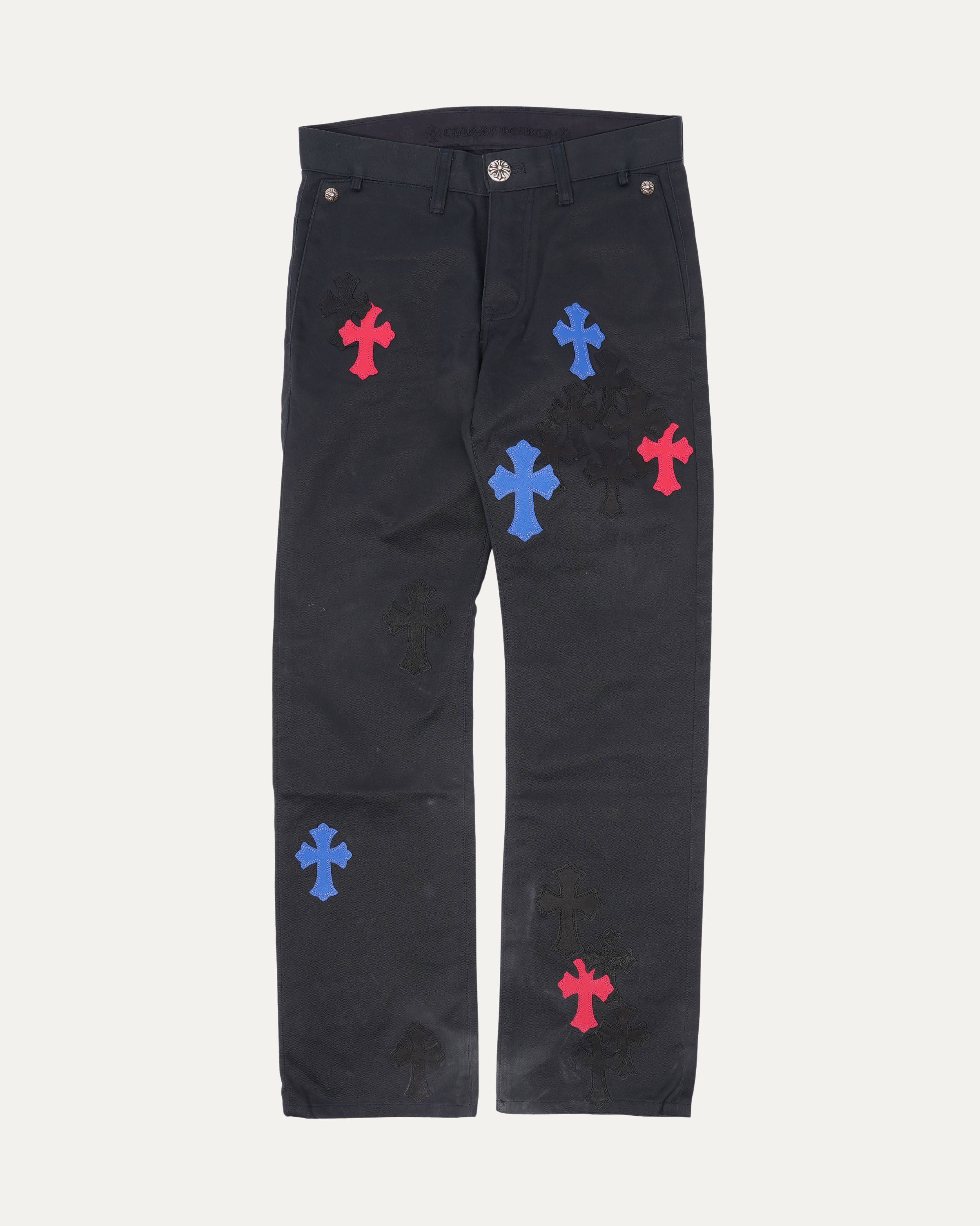 Multicolor Cross Patch Chino Pants