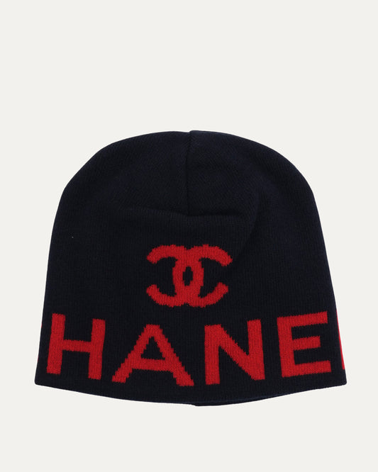 Cashmere-Wool Blend CC Knit Beanie