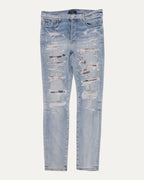 Distressed Repaired MX1 Jeans