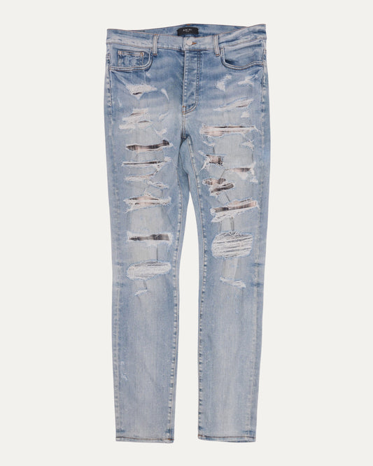 Distressed Repaired MX1 Jeans