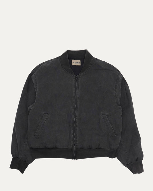 Season 4 Washed Canvas Bomber Jacket