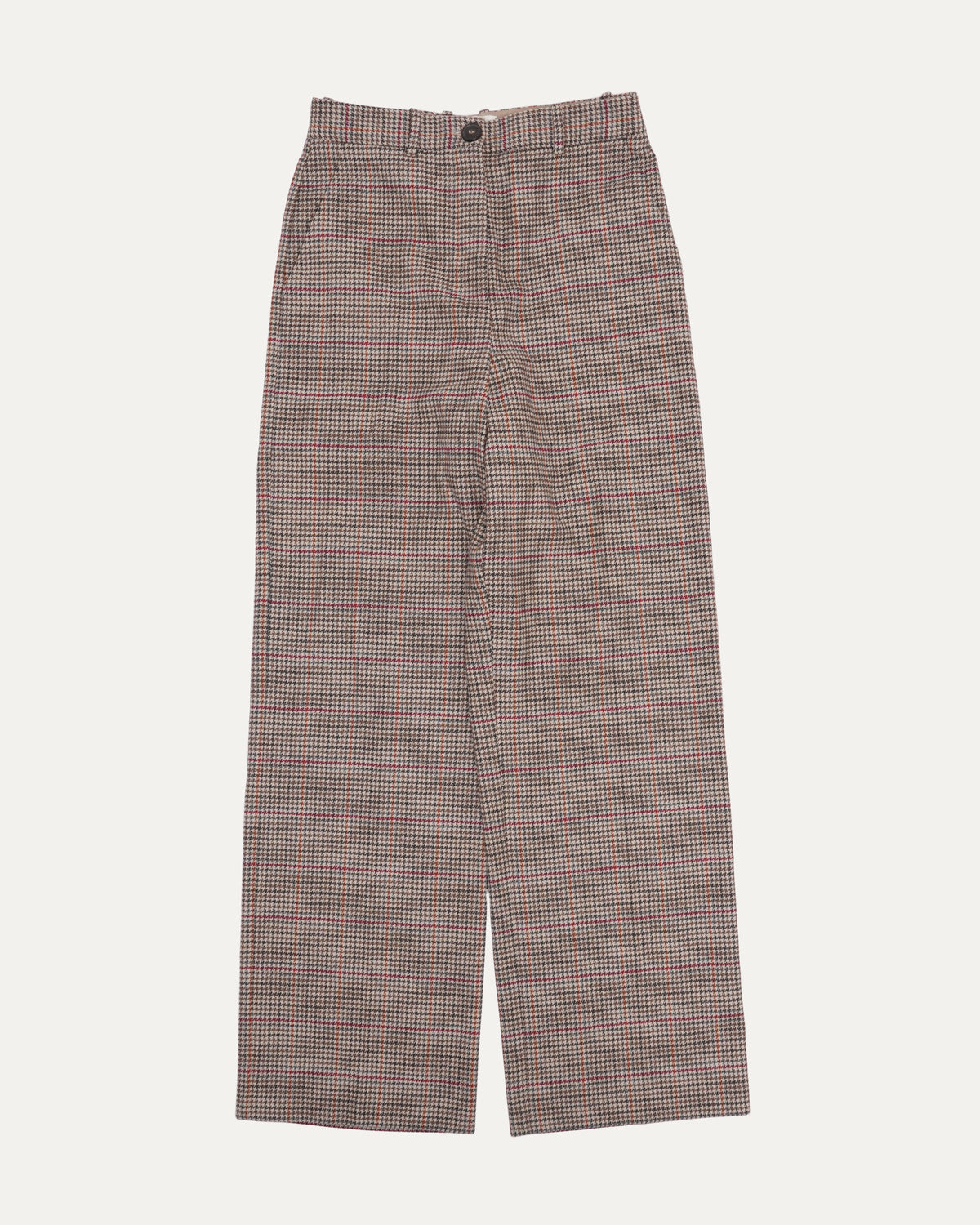 Wool Plaid Trousers