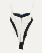 Denim Paneled Bodysuit