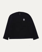 Cashmere Blend Vine Dagger Embroidered Crewneck Sweater