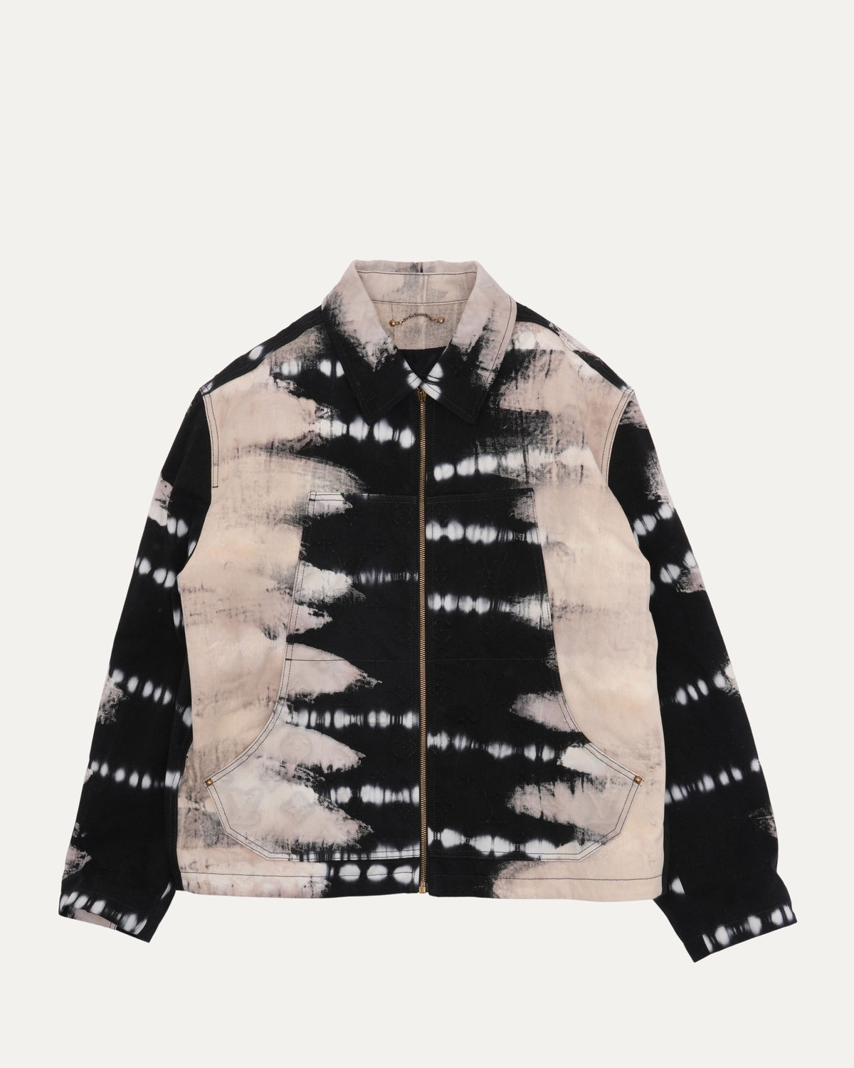 Tie Dye Monogram Denim Padded Jacket