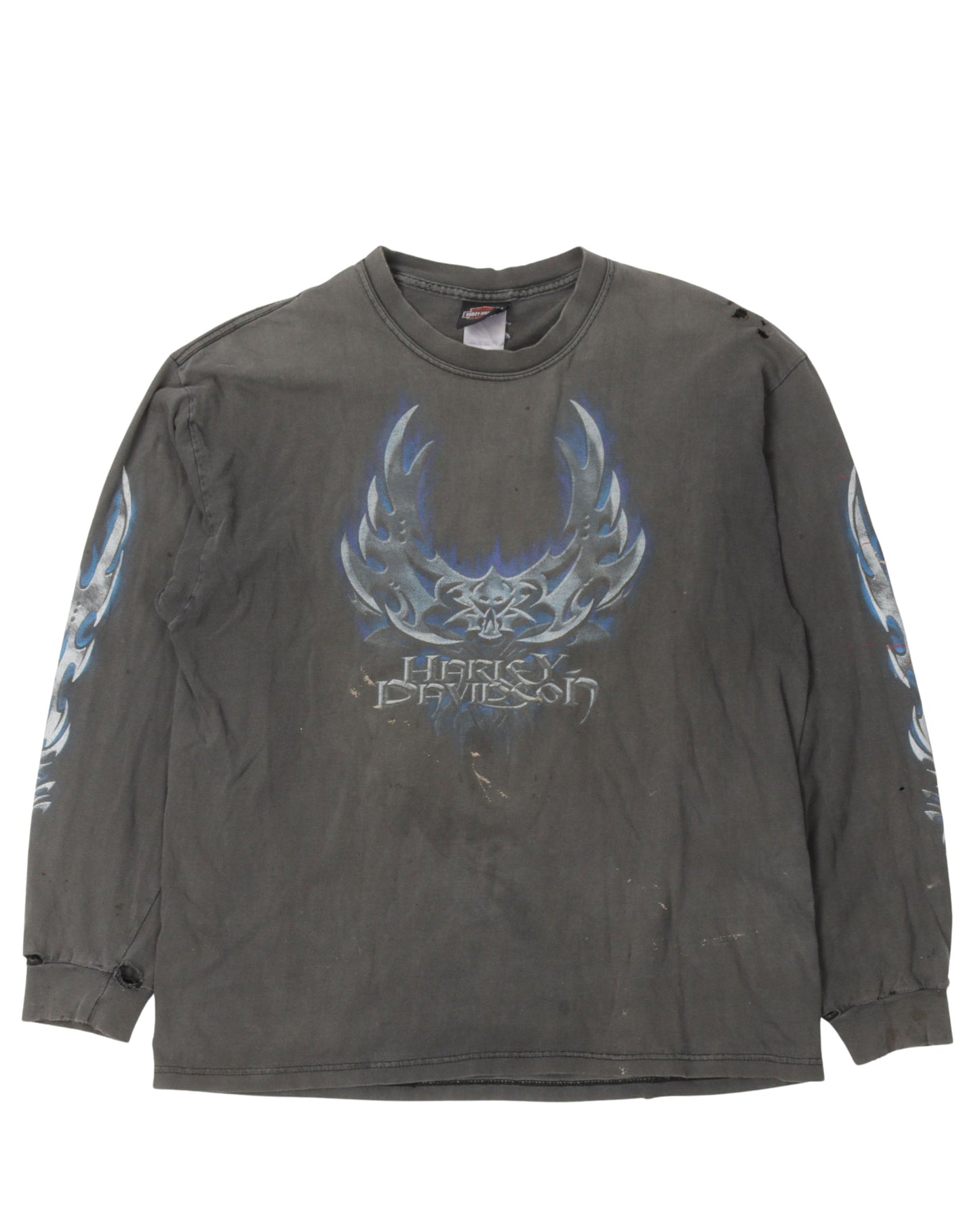 Harley Davidson Metallic Logo Long Sleeve T-Shirt