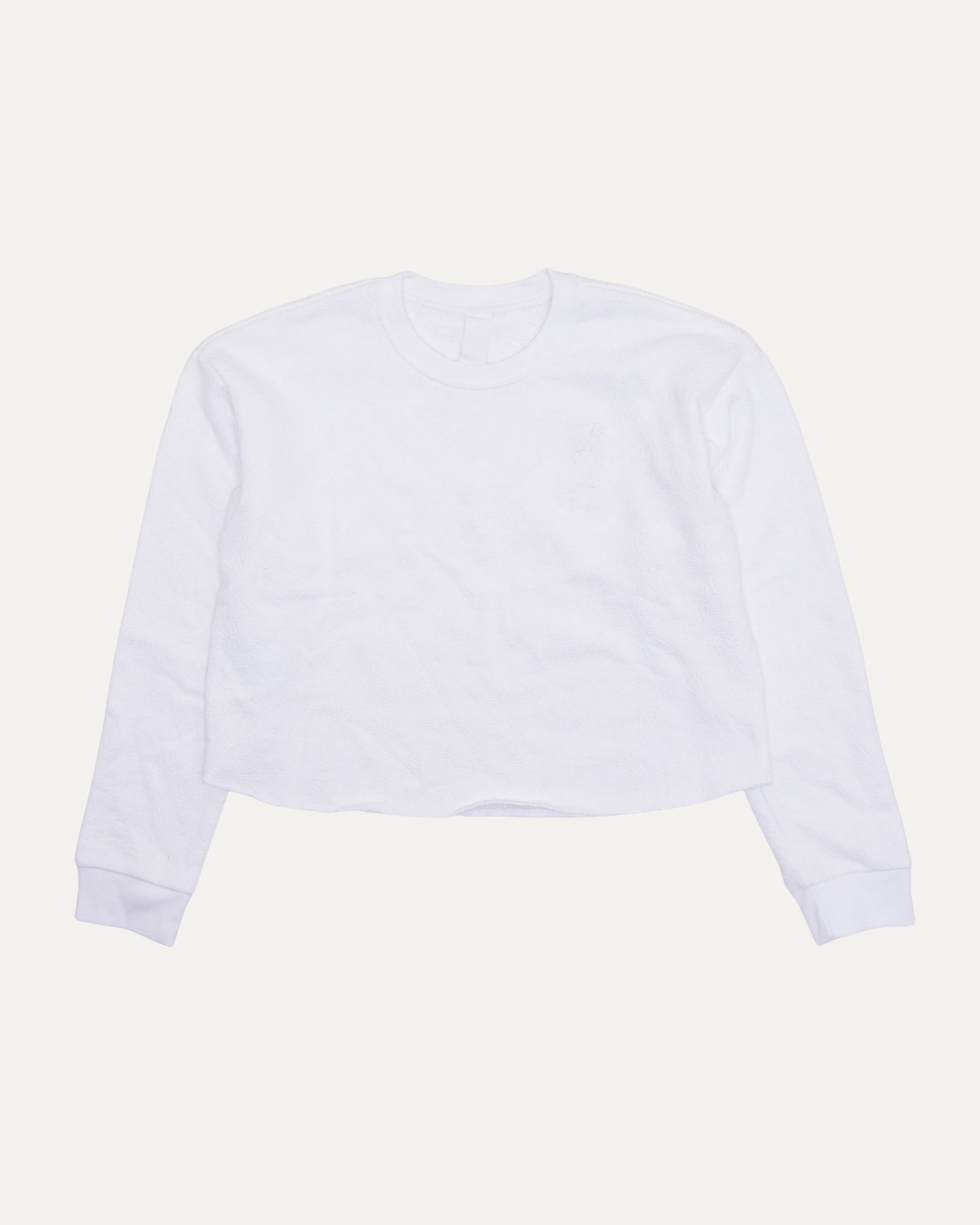 Cropped Jacquard Monogram Crewneck Sweatshirt