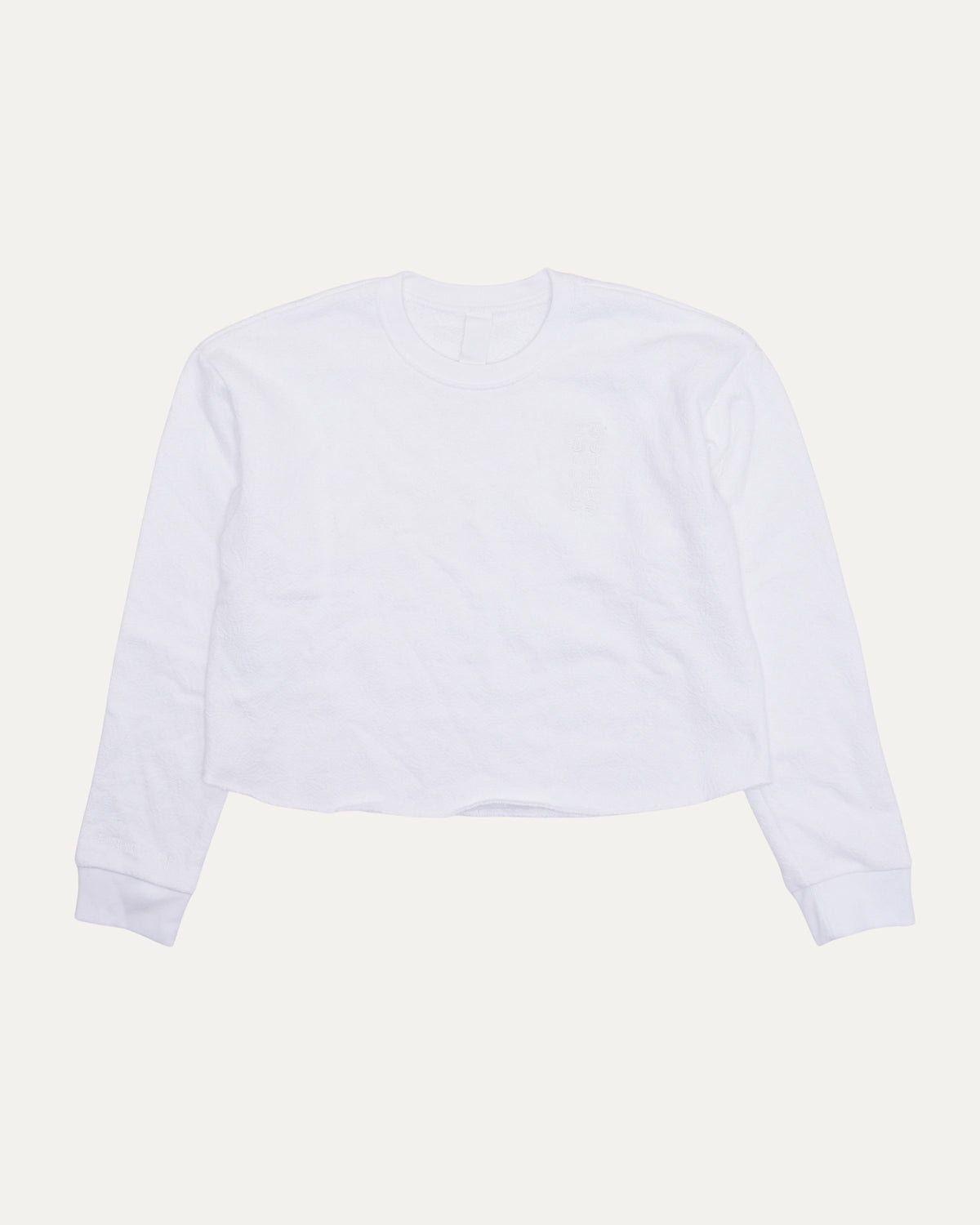 Cropped Jacquard Monogram Crewneck Sweatshirt