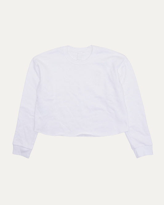 Cropped Jacquard Monogram Crewneck Sweatshirt