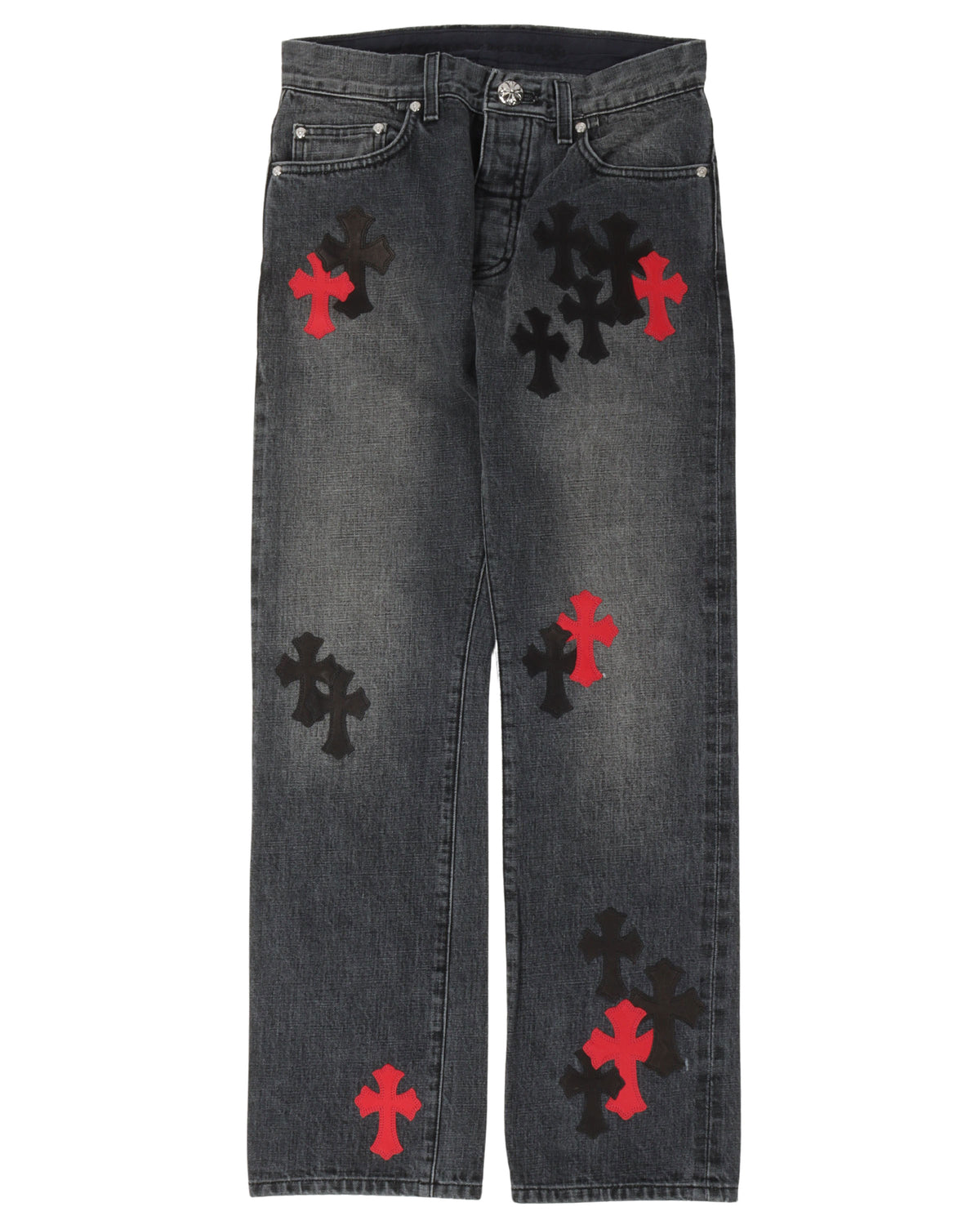 Multicolor Cross Patch Jeans