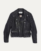 Gallery Dept. G and L Patch Studded Leather Biker Jacket