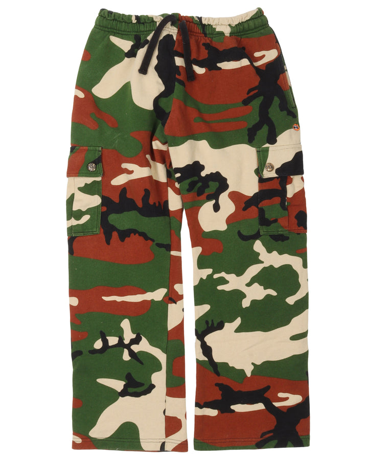 Amiri Army Stencil Viscose Cargo Pants In Black