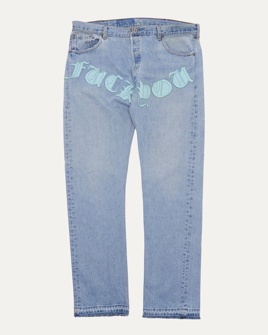 Levi's 501 Fuck You Cross Patch Jeans