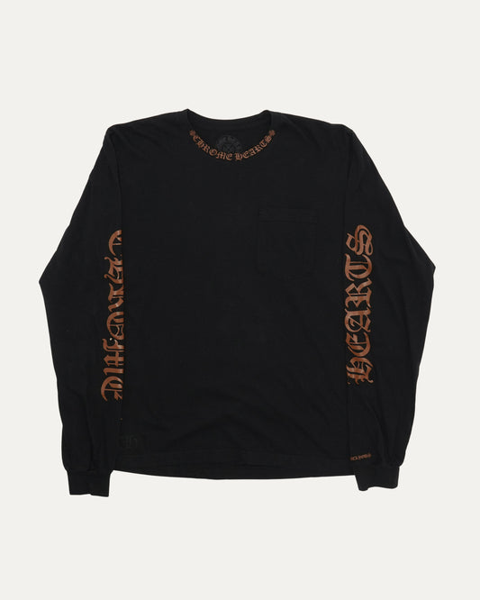 Neck Logo Pocket Long Sleeve T-Shirt