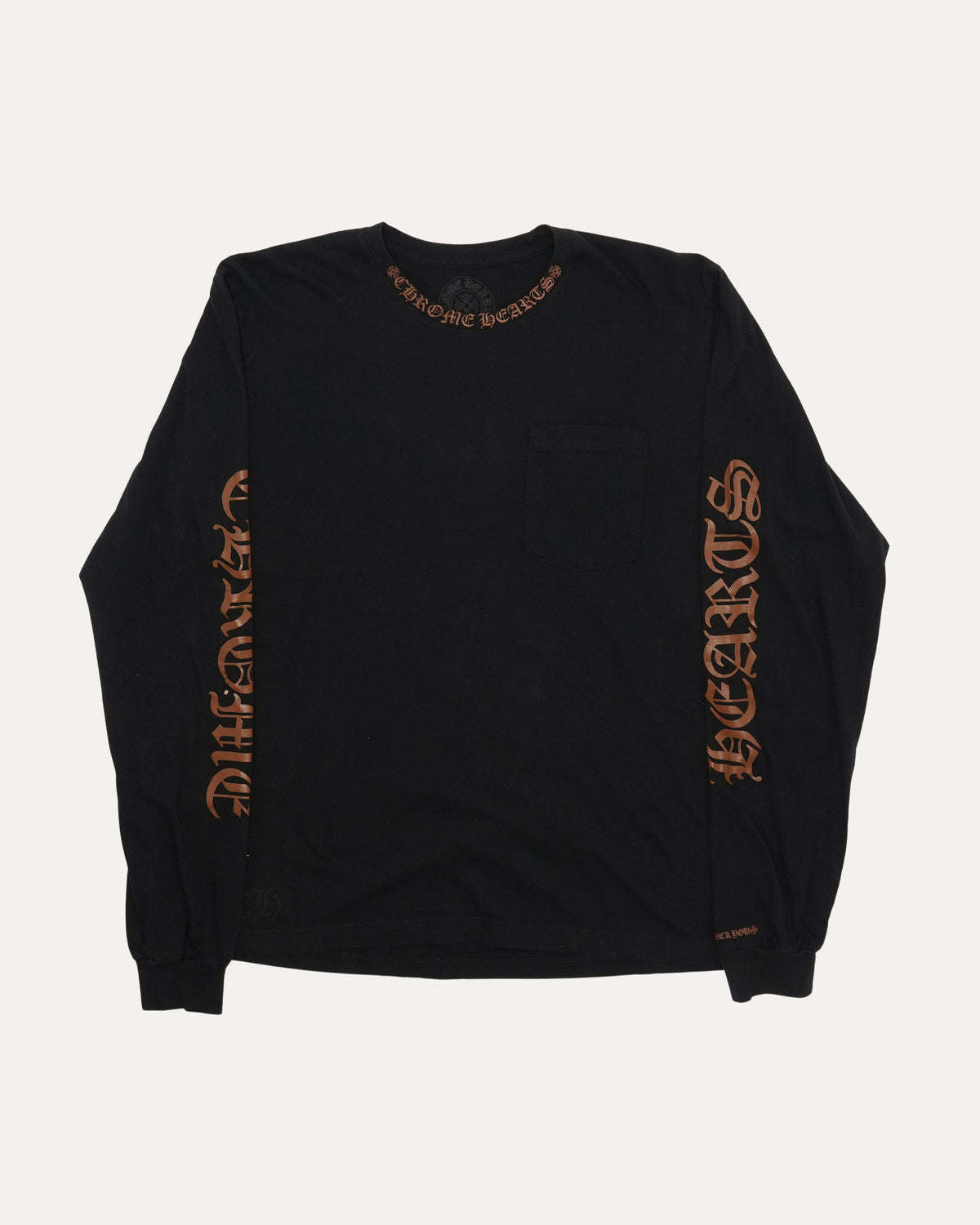 Neck Logo Pocket Long Sleeve T-Shirt