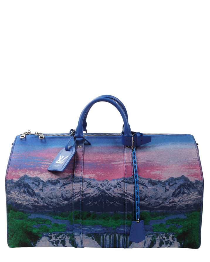 Multicolor Jacquard Polyester Landscape Keepall 50 Bandouliere (2022)