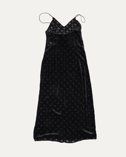 Sample Velvet Burnout Hollow Cross Dress