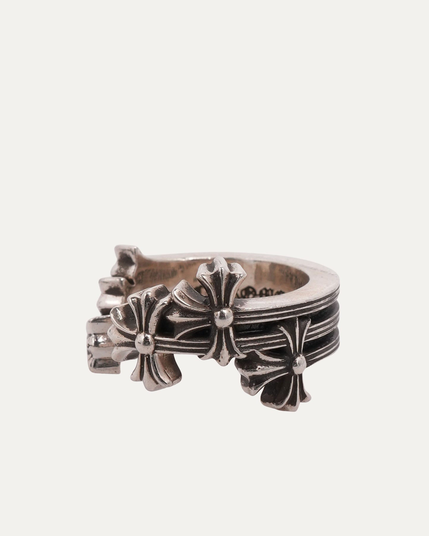 Triple Cross Curve Ring