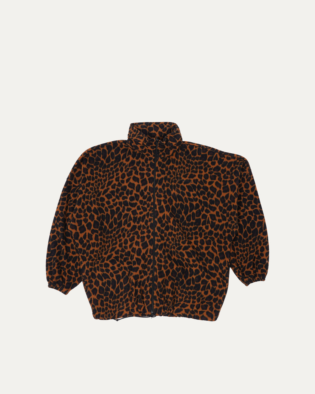 Oversized Leopard Print Fleece Jacket