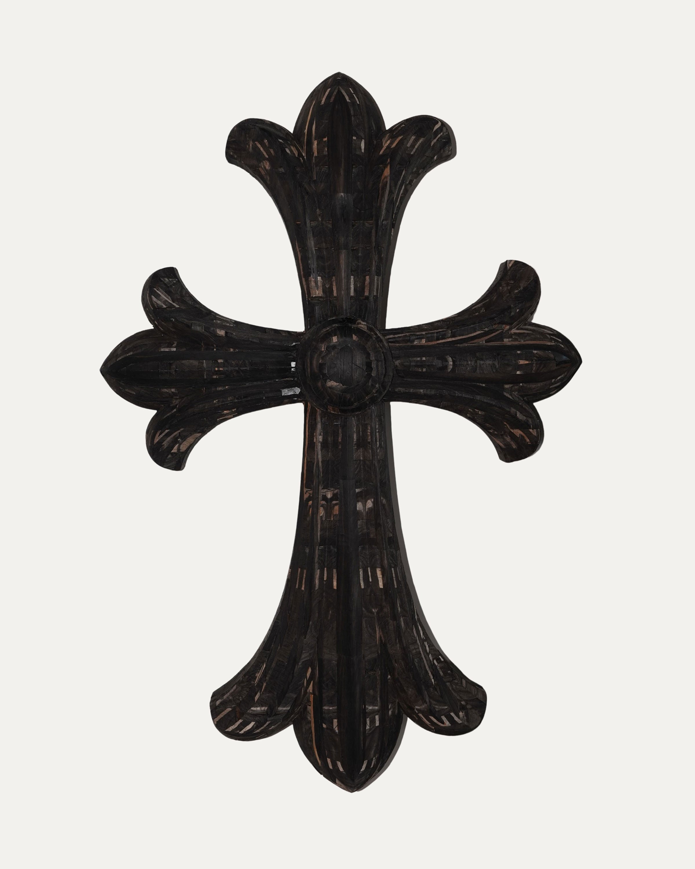 6 Foot Pressed Ebony Wood Cross