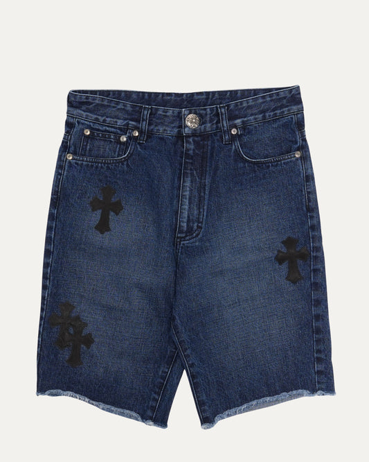 Turbo Diesel Cross Patch Jean Shorts