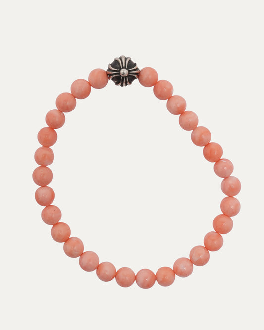 4mm Coral Plus Ball Bead Bracelet
