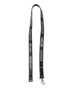 Logo Print Leather Lanyard