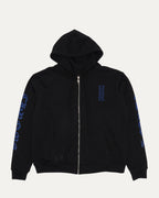 Thermal Lined Vertical Logo Zip Up Hoodie