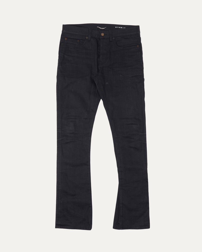 Waxed Flared Jeans