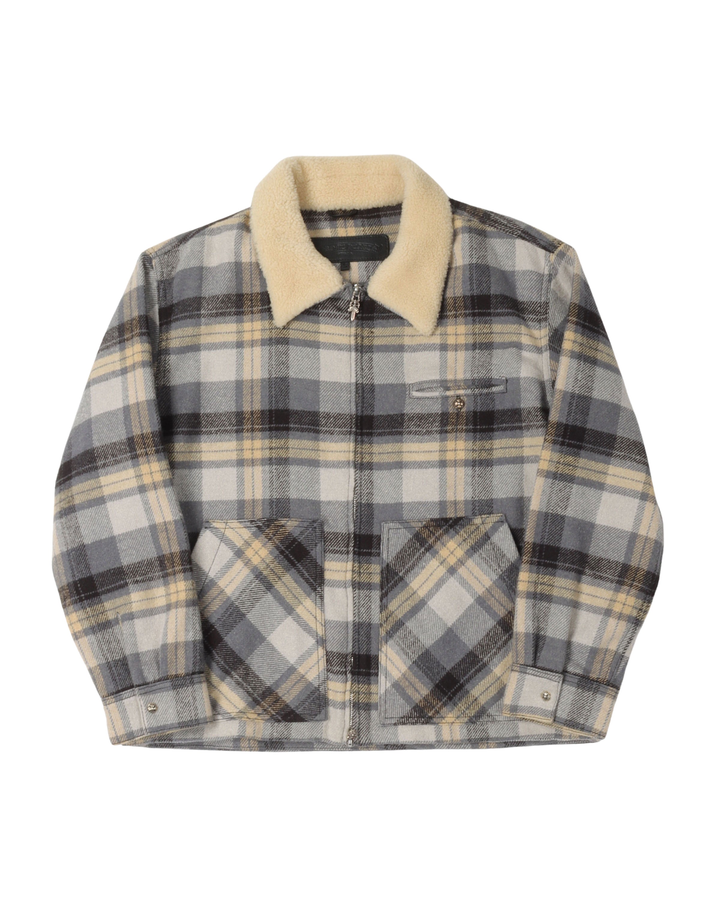 Plaid Boa Jacket