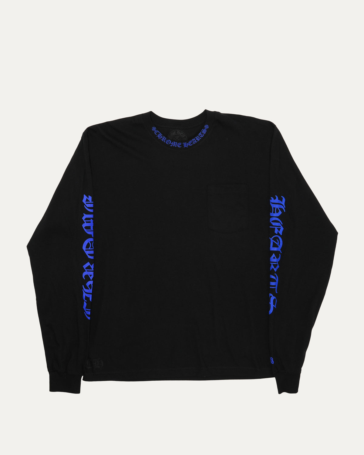 Neck Logo Long Sleeve Pocket T-Shirt