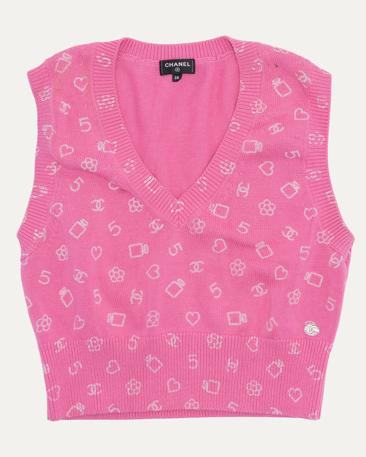 Floral Print Sweatervest