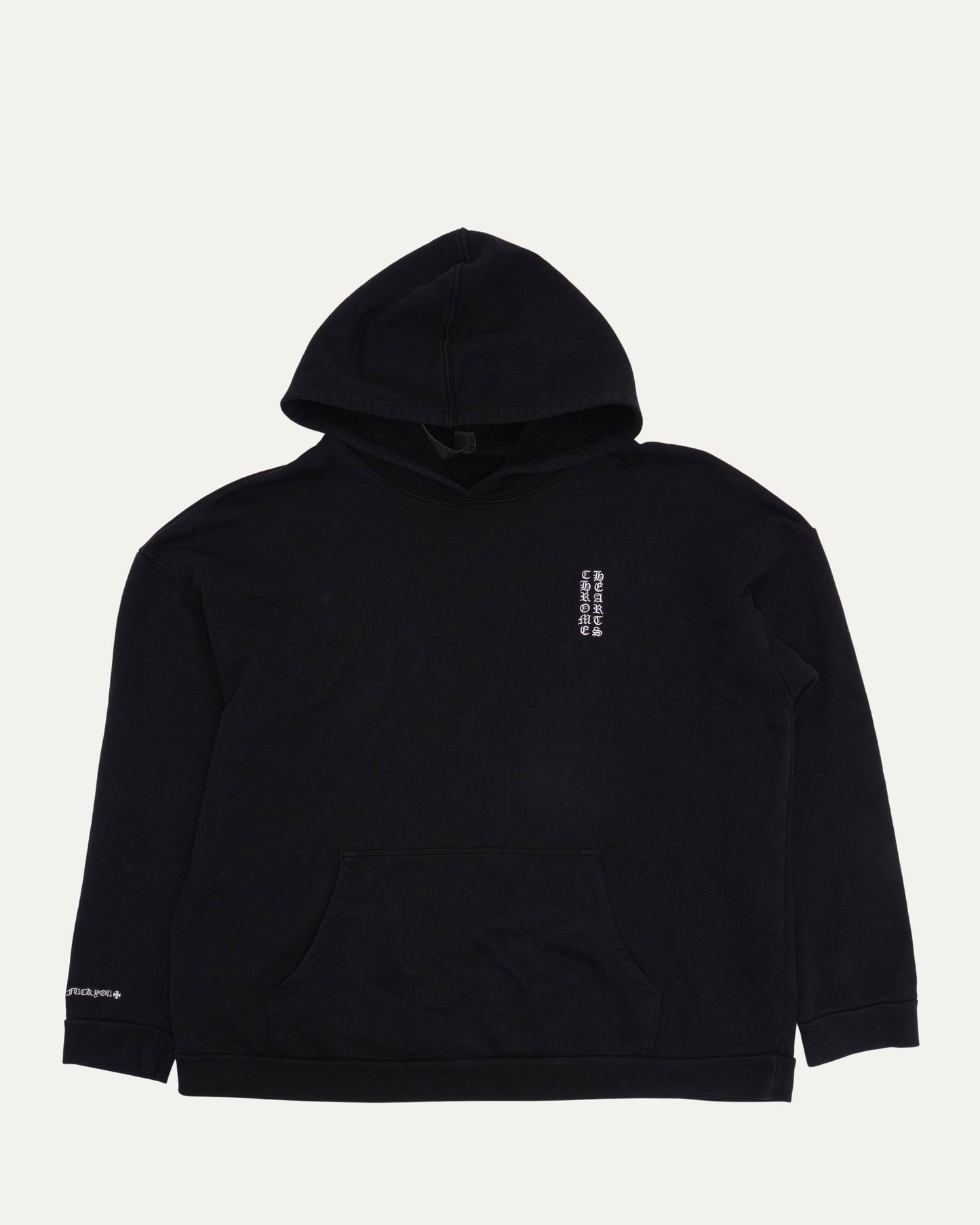 Embroidered Vertical Logo Hoodie
