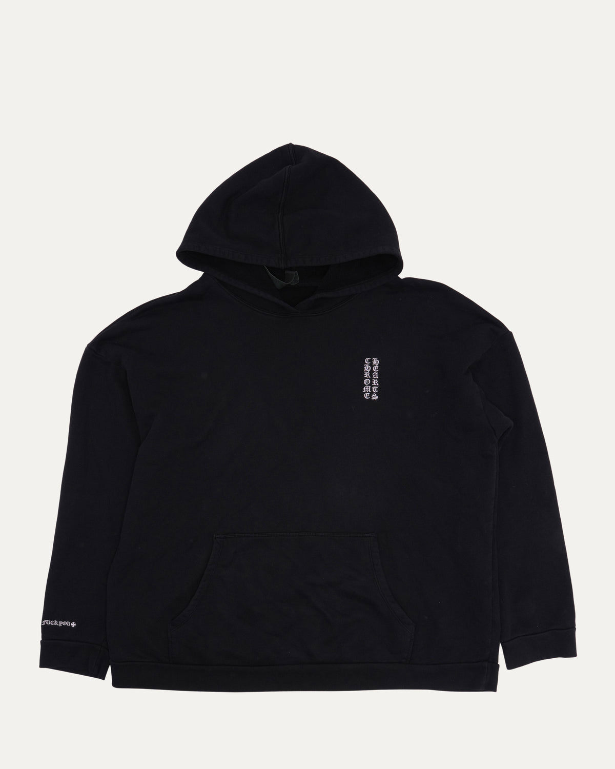 Embroidered Vertical Logo Hoodie