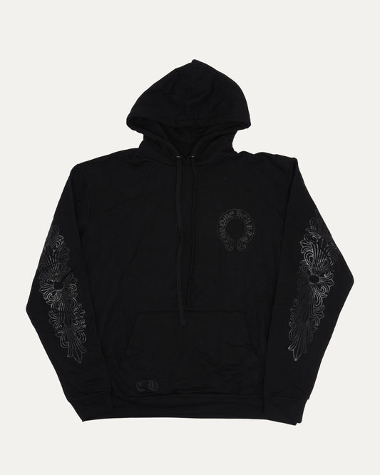 Tonal Glitter Print Horseshoe Logo Hoodie