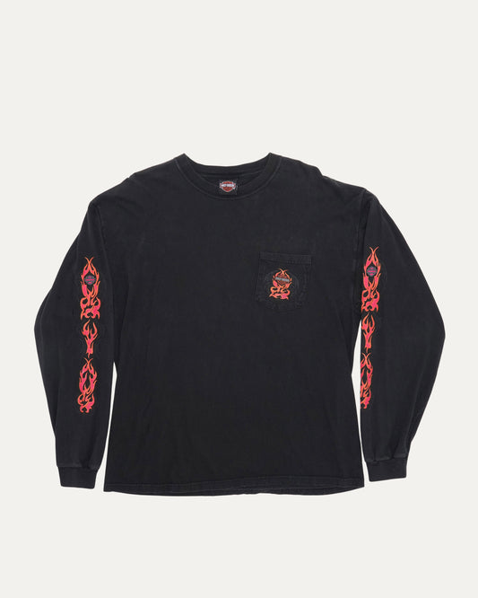 Harley Davidson Fort Wayne, Indiana Long Sleeve Pocket T-Shirt