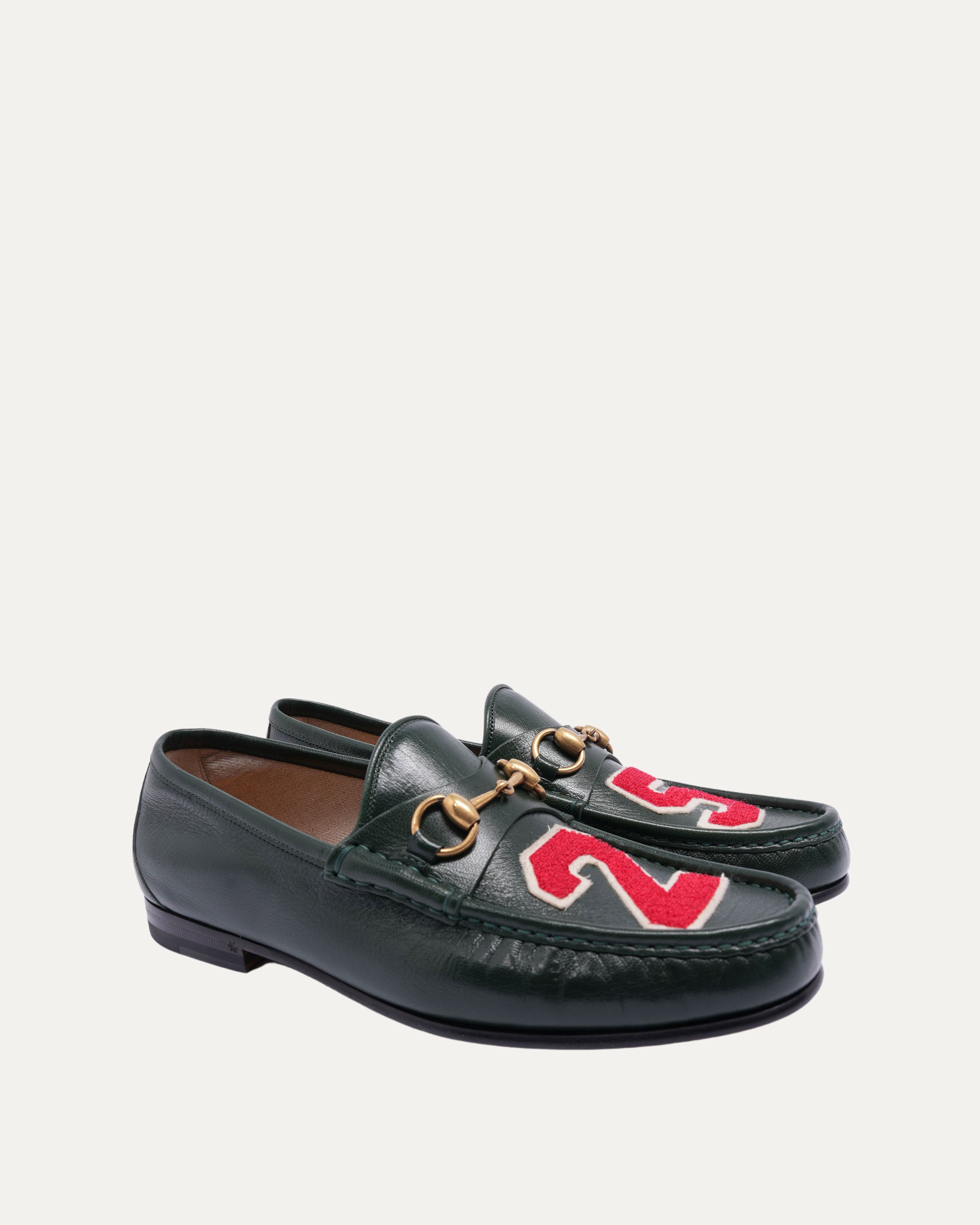 Number Appliqué Horsebit Loafers