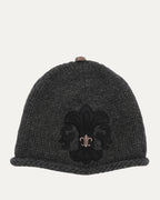 Embellished Fleur Patch Beanie