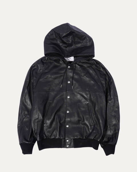 [NOTHING WRITTEN] Hooded leather blouson jacket ☆送料込☆ NOTHING WRITTEN(ナッシングリトゥン) アウター(レディース
