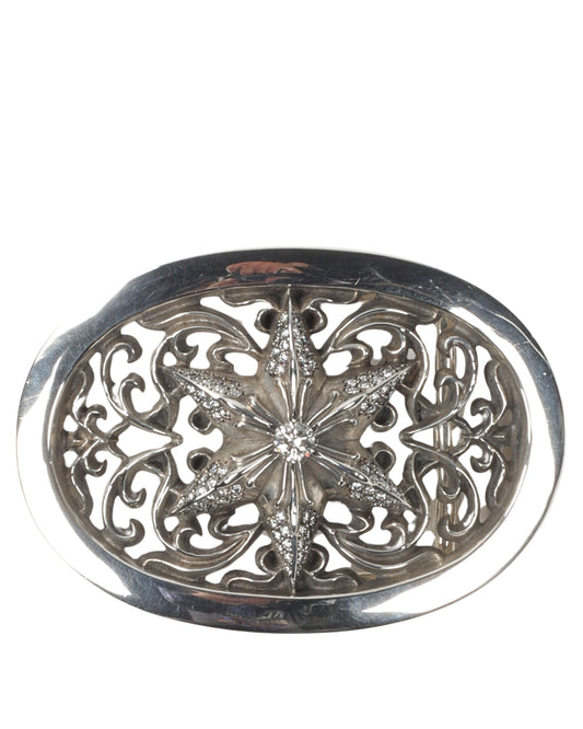 Diamond Oval Star Belt Buckle