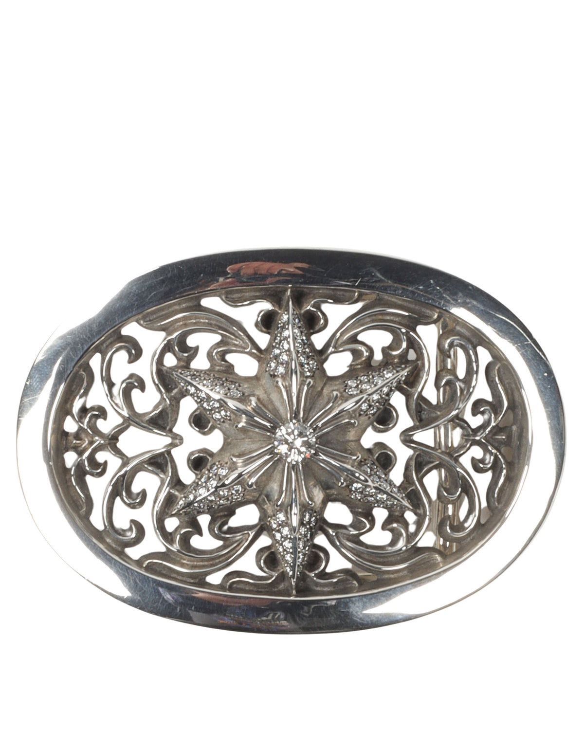 Diamond Oval Star Belt Buckle